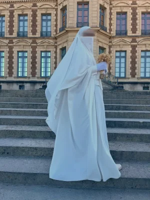 Marriage Abaya White Islam Dress by Oummi Abi Moi