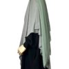 Maxi Khimar 3 Voiles WhoolPeach Premium Olive By Oummi Abi Moi