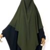 Maxi Khimar Caviary Prestige Kaki x Abaya Saoudienne Caviary Prestige Noire by Oummi Abi Moi