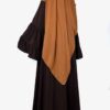Abaya-Manches-Evasees-Caly-Whool-Peach-Premium-Chocolat-by-Oummi-Abi-Moi