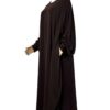 Abaya-Manches-Manches-Ballons-Bubble-Whool-Peach-Premium-Chocolat-by-Oummi-Abi-Moi