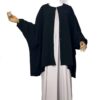 Chemise Anisley Caviary Prestige Noire x Abaya Manches Bouffantes Caviary Prestige Greige by Oummi Abi Moi