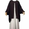 Chemise Anisley Caviary Prestige Chocolat x Abaya Manches Bouffantes Caviary Prestige Greige by Oummi Abi Moi