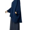 Chemise Anisley Caviary Prestige Bleu Nuit x Abaya Manches Bouffantes Caviary Prestige Gris Foncé by Oummi Abi Moi