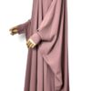 Abaya Saoudienne Caviary Prestige Vieux Rose by Oummi Abi Moi