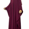 Abaya Saoudienne Caviary Prestige Prune by Oummi Abi Moi