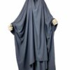 Jilbab-2-pieces-Whool-Peach-Premium-Gris-Fonce