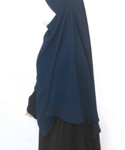Mini Khimar Premium Bleu Nuit by Oummi Abi Moi
