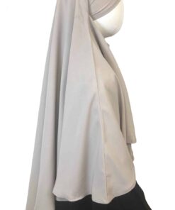 Mini Khimar Bint a Premium Greige by Oummi Abi Moi