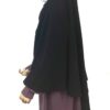 Mini Khimar Bint a Whool Peach Premium Noir by Oummi Abi Moi
