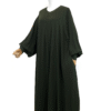 Abaya Manches Ballons Bubble Kaki (Whool Peach Premium) by Oummi Abi Moi
