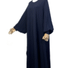 Abaya Bubble Premium Bleu Nuit by Oummi Abi Moi