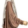 Abaya Manches Bouffantes WhoolPeach Premium Camel x Maxi Khimar 140 cm WhoolPeach Premium Beige by Oummi Abi Moi