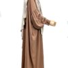 Abaya Manches Bouffantes WhoolPeach Premium Camel x Maxi Khimar 140 cm WhoolPeach Premium Beige by Oummi Abi Moi