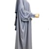 Abaya Manches Bouffantes WhoolPeach Premium Gris Lilas by Oummi Abi Moi.JPG