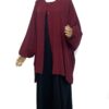 Chemise Anisley Premium Bordeaux x Sous Abaya Premium Noir by Oummi Abi Moi