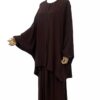 Chemise Anisley Premium Chocolat x Jupe Porte Feuille Premium Chocolat by Oummi Abi Moi