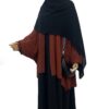 Chemise Anisley Premium Marron Rouille x Sous Abaya Premium Noir x Maxi Hijab XXL Noir by Oummi Abi Moi