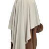 Maxi Khimar 140 cm WhoolPeach Premium Beige x Abaya Manches Bouffantes WhoolPeach Premium Camel by Oummi Abi Moi