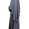 Maxi Khimar 140 cm WhoolPeach Premium Gris Mauve x Abaya Bubble WhoolPeach Premium Gris Mauve by Oummi Abi Moi