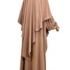 Maxi Khimar Classique WhoolPeach Premium Camel x Abaya Manches Bouffantes WhoolPeach Premium Camel by Oummi Abi Moi