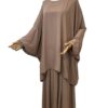 Tunique Anisley Premium Beige Nude x Jupe Porte Feuille Premium Beige Nude by Oummi Abi Moi