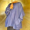 Tunique Anisley Denim x Jupe Portefeuille WhoolPeach Noir by Oummi Abi Moi