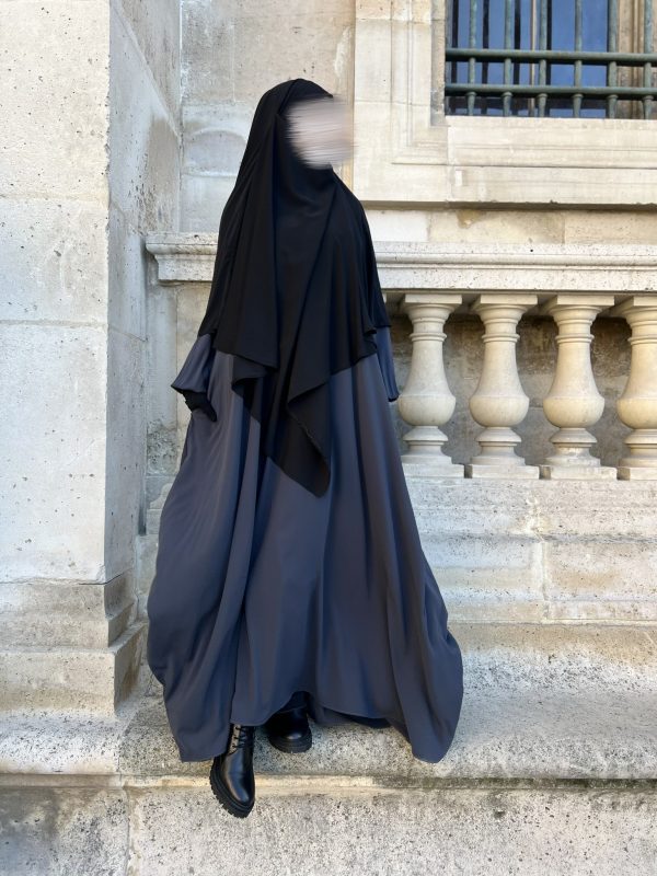 Abaya Bubble Manches Ballons Whool Peach Principal by Oummi Abi Moi