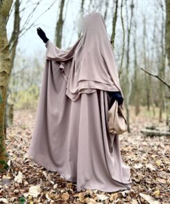 Abaya Saoudienne Caviary Taupe Nude by Oummi Abi Moi