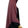 Cape Mélissa Mousseline Bois de Rose x Abaya Manches Bouffantes WhoolPeach Premium Noir by Oummi Abi Moi