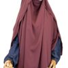 Cape Melissa Mousseline Bois de Rose x Khimar Wijden Mousseline Bois de Rose x Chemise Anisley Denim x Jupe Portefeuille Anisley Denim by Oummi Abi Moi