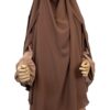 Cape Mélissa Mousseline Moka x Khimar Wijden Mousseline Moka x Abaya Manches Bouffantes WhoolPeach Premium Camel by Oummi Abi Moi