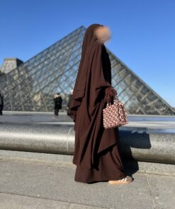 Jilbab 2 Pièces Choco Whool Peach by Oummi Abi Moi