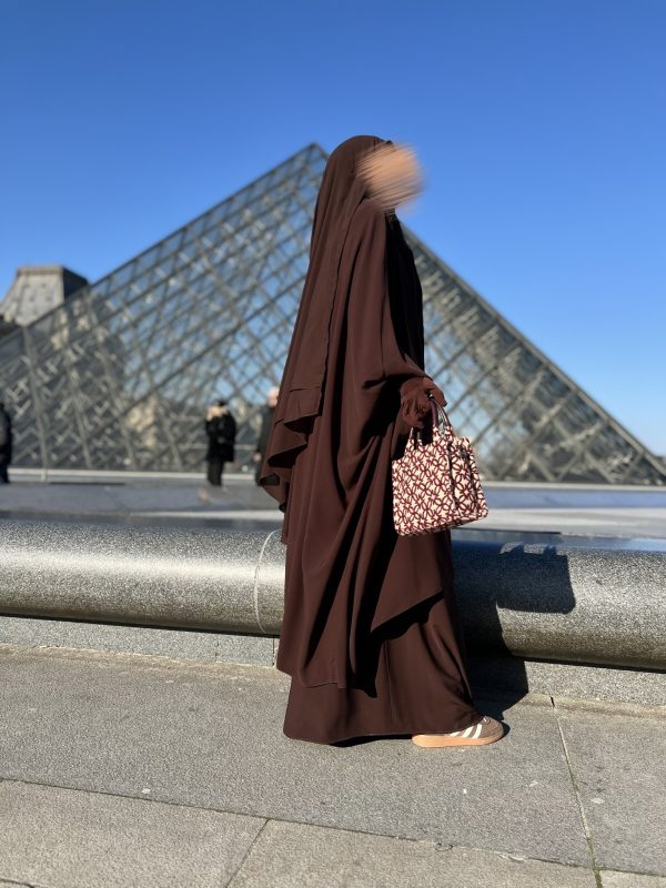 Jilbab 2 Pièces Choco Whool Peach by Oummi Abi Moi