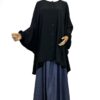 Jupe Portefeuille Denim x Chemise Anisley Noir by Oummi Abi Moi