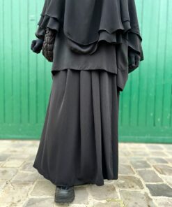 Jupe Portefeuille Noire Whool Peach by Oummi Abi Moi