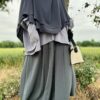 Jupe Portefeuille Whool Peach Gris Foncé by Oummi Abi Moi
