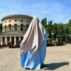 Khimar Double Greige Dos Global Whool Peach by Oummi Abi Moi