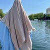 Khimar Double Greige Dos Whool Peach by Oummi Abi Moi