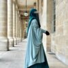 Kimocape Whool Peach Bleu Gris Semi Profil by Oummi Abi Moi