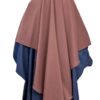 Maxi Khimar 140 cm WhoolPeach Premium Taupe Rose x Chemise Anisley Denim x Jupe Portefeuille Denim by Oummi Abi Moi