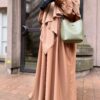 Maxi Khimar Classique Beige Nude by Oummi Abi Moi Face Whool Peach