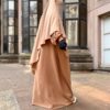 Maxi Khimar Classique Beige Nude by Oummi Abi Moi Whool Peach